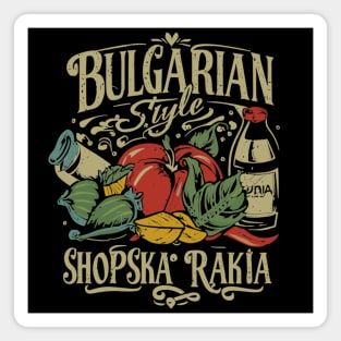 Bulgarian Style: Shopska Salad Rakia Drink Magnet